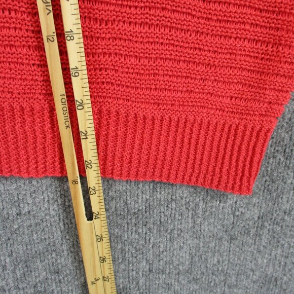 Ralph Lauren Sweater Womens XL Pink Linen Loose Knit Pull Over Beach Preppy LRL - Picture 9 of 11